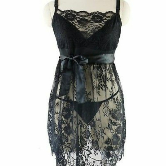 Plus Size Underwear Lace Sleepwear Lingerie Set Wo - Picture 2 of 4